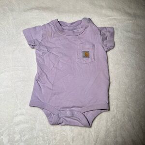Carhartt Light Purple Baby Onesie with Pocket